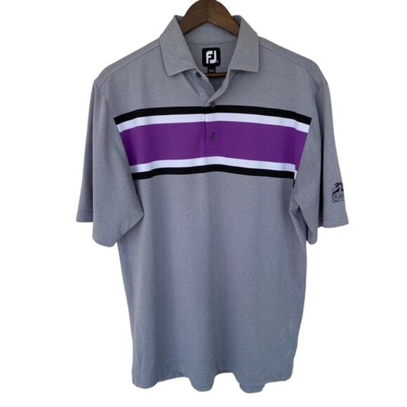 FootJoy Gray and Purple Golf Polo - SIze Medium - Picture 1 of 5